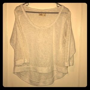 Hollister high low crop shirt